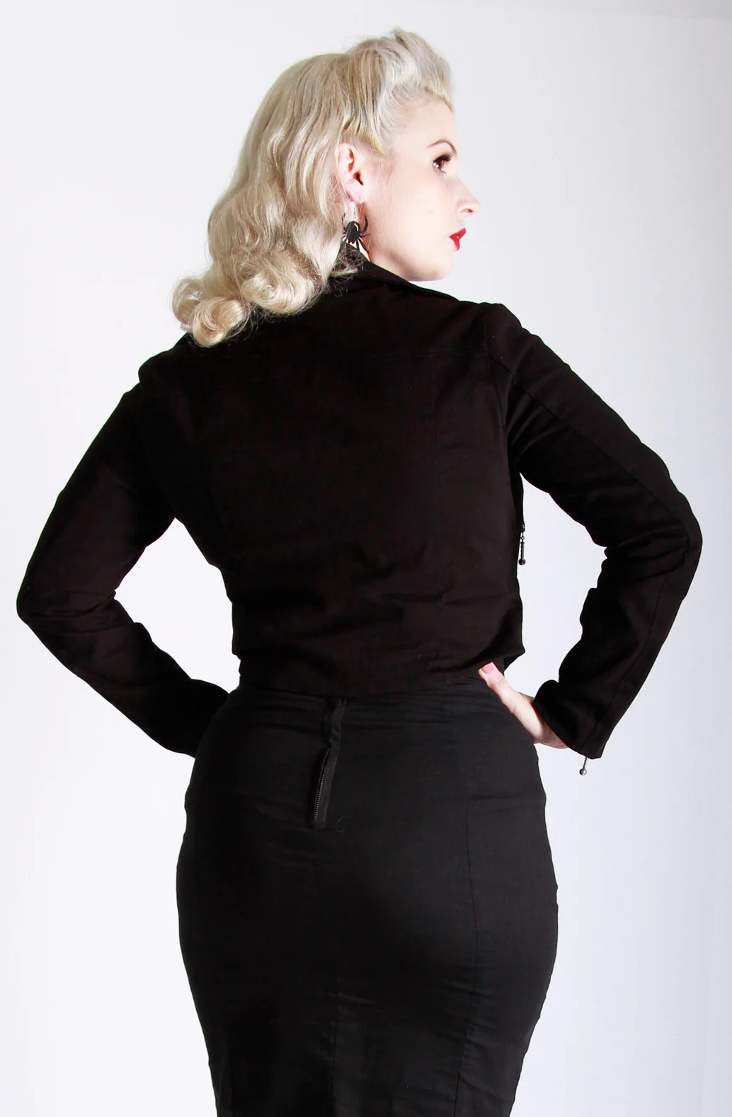 Arachnid Black Biker Jacket - Image 6