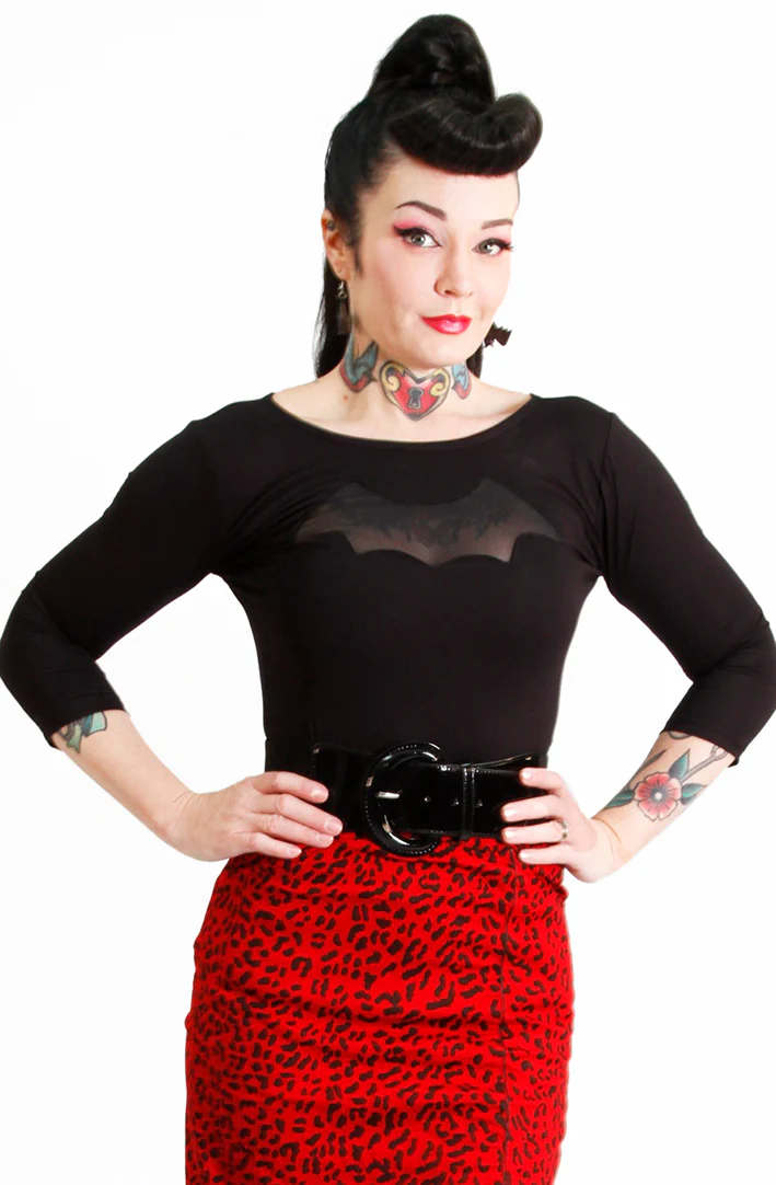 Black Night Wing Top 3/4 Sleeve - Image 3