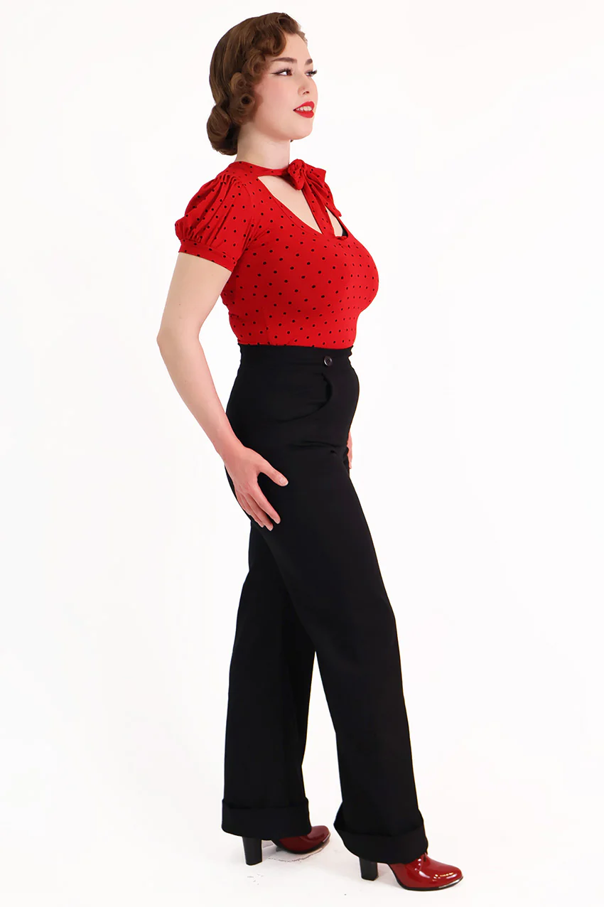 Black Retro Swing Pants - Image 4