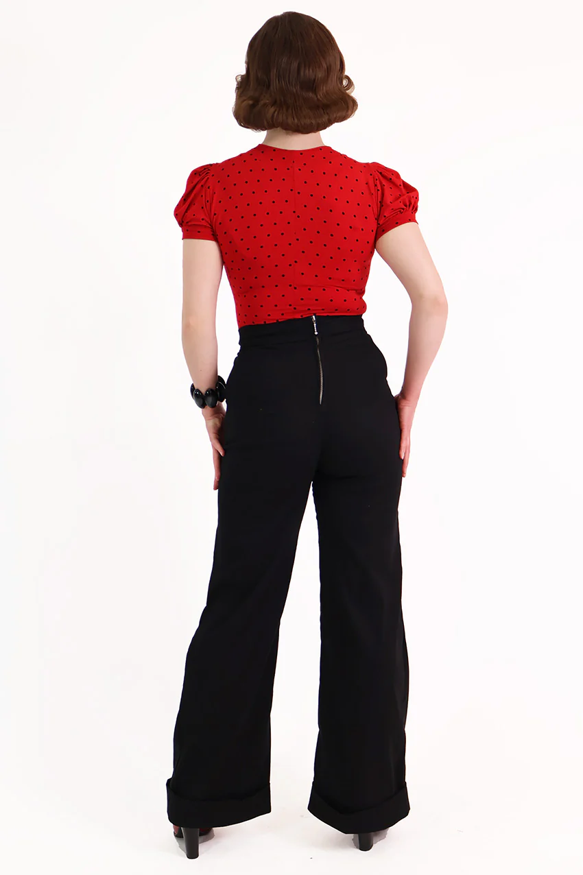 Black Retro Swing Pants - Image 5