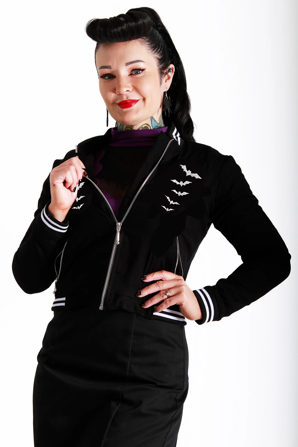 Dark Night Bat Bomber Jacket - Image 4