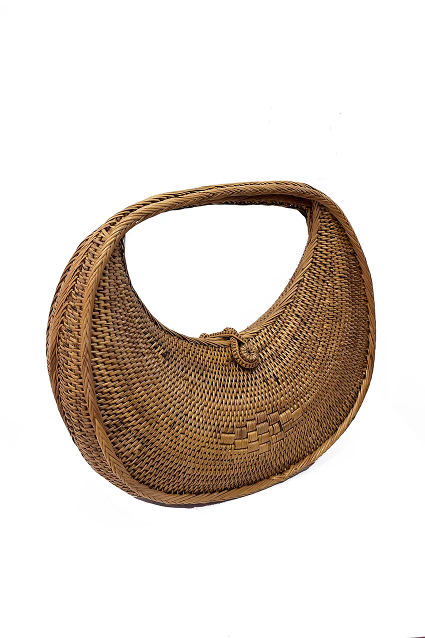 Deco Vintage Basket Handbag - Image 3