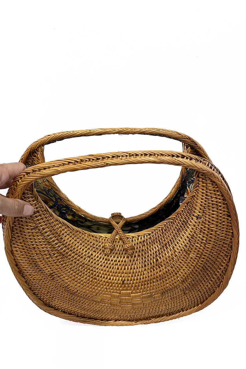 Deco Vintage Basket Handbag - Image 4