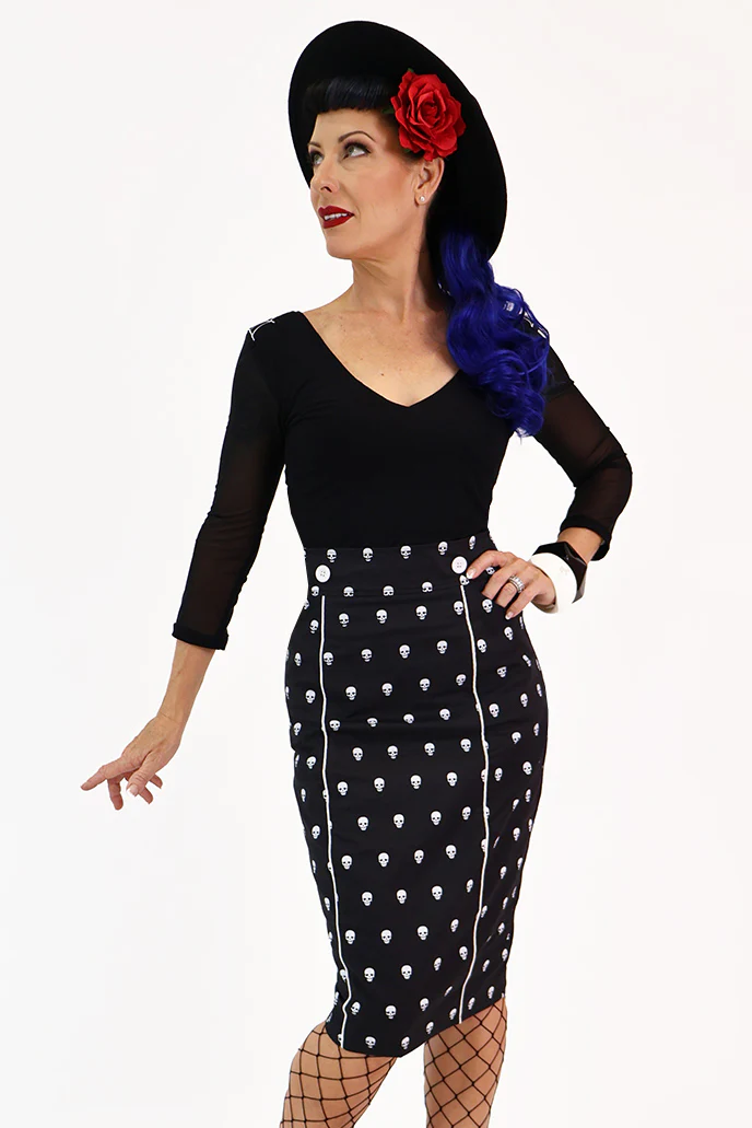 Haunted Skull Pencil Skirt - Image 3