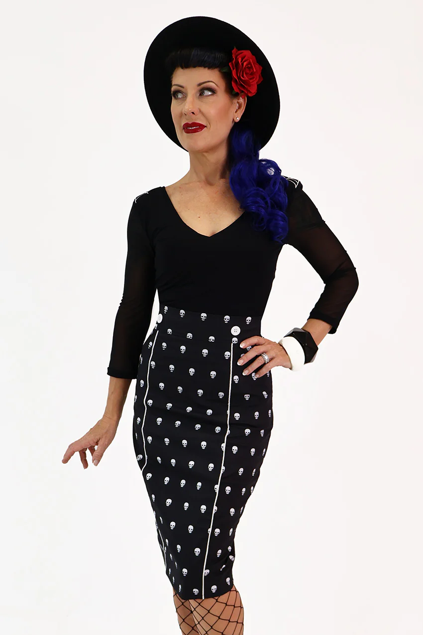 Haunted Skull Pencil Skirt - Image 5