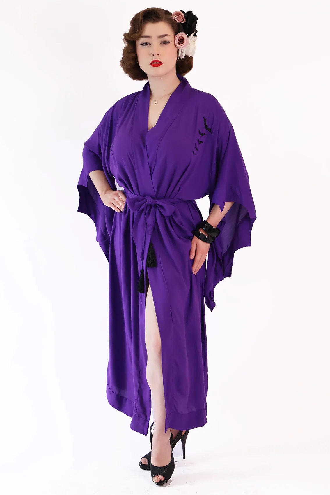 Long Purple Nightfall Gown - Image 4