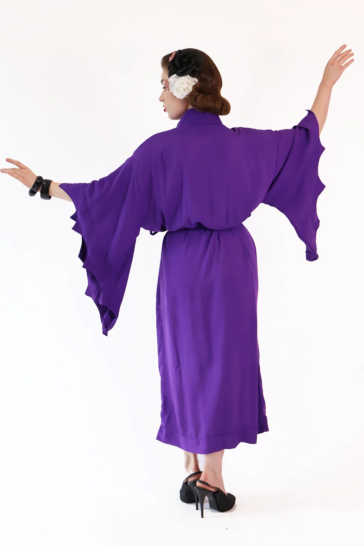 Long Purple Nightfall Gown - Image 6