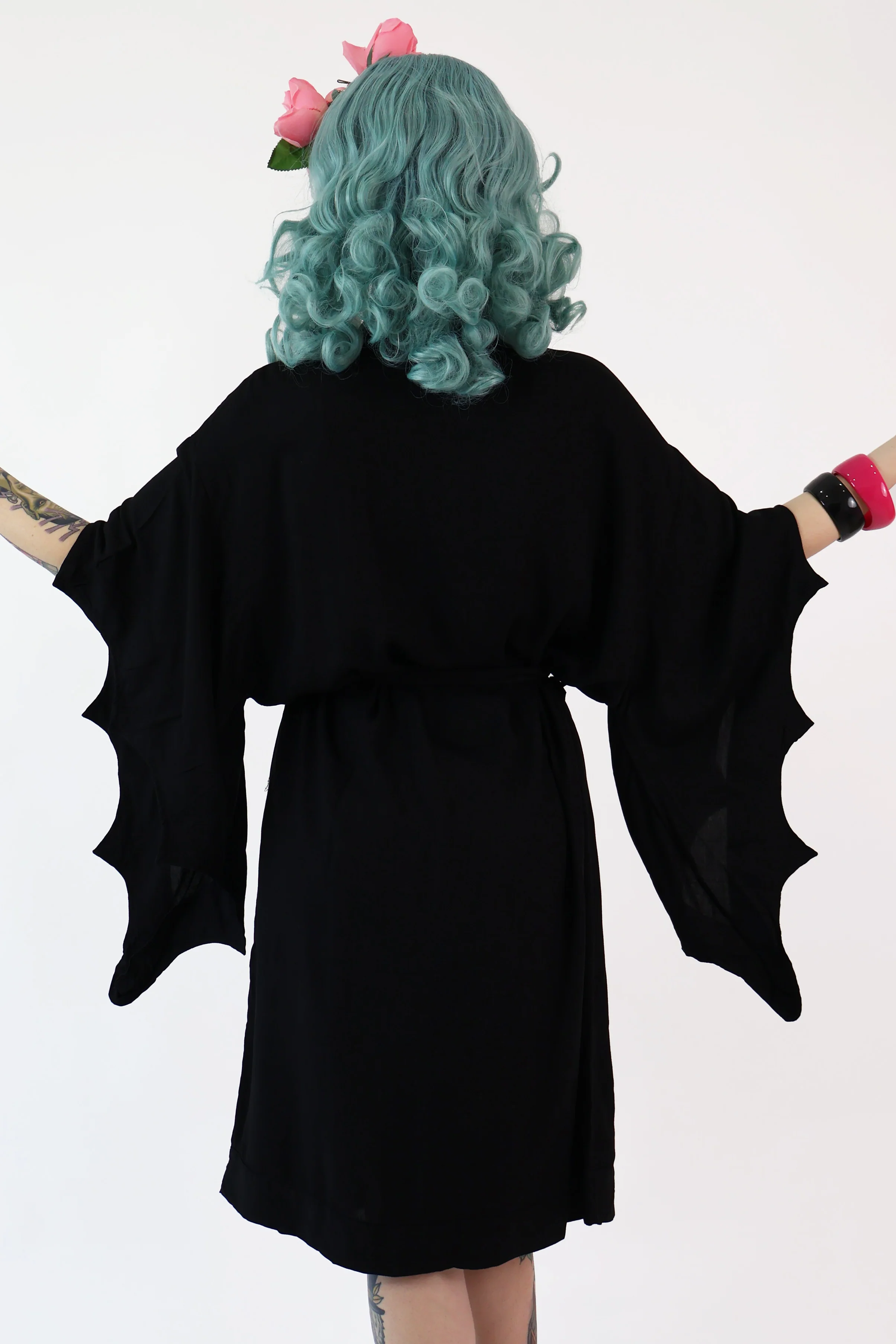 Nightfall Black Bat Vintage Gown - Image 4
