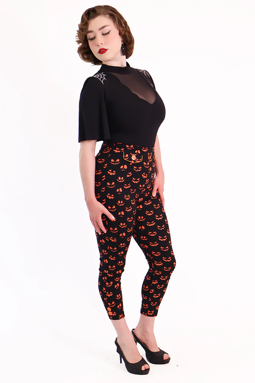 Pumpkin Queen Black & Orange Pants - Image 3