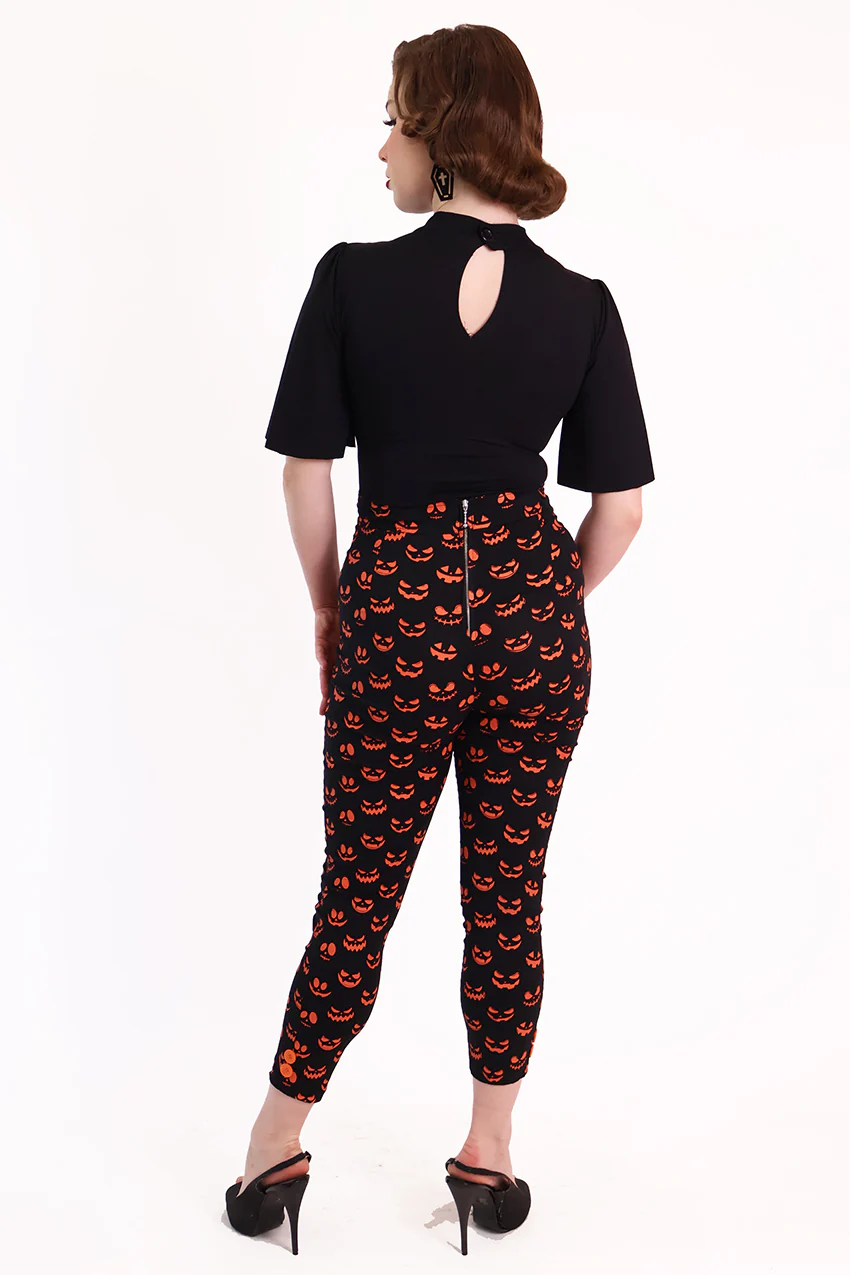 Pumpkin Queen Black & Orange Pants - Image 4