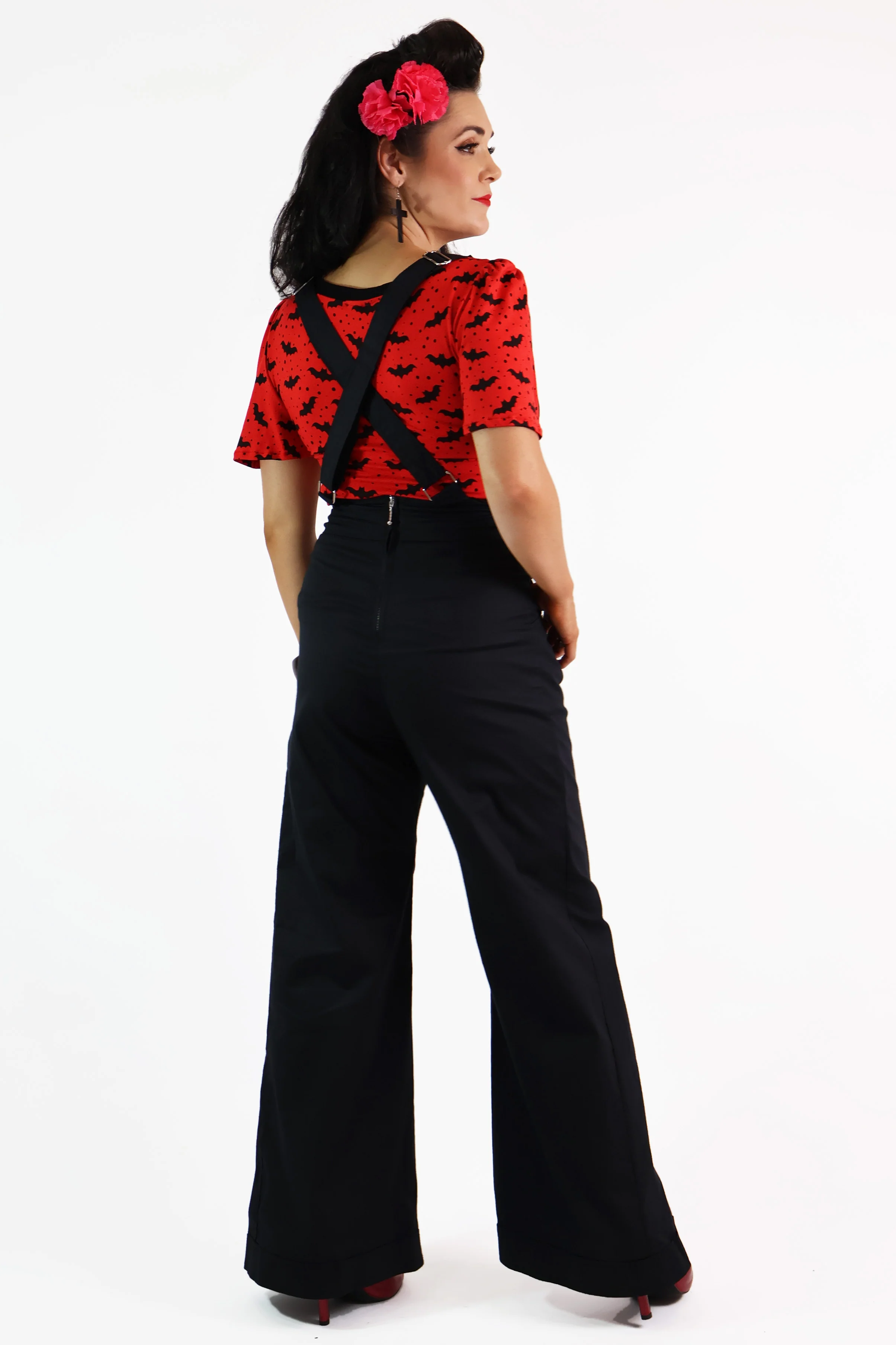 Black Suspender Swing Pants - Image 3