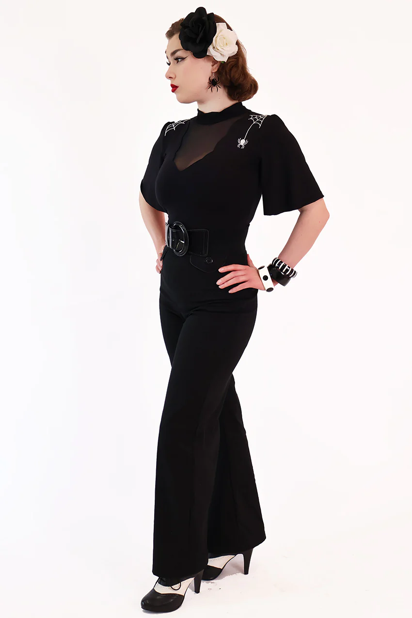 Venom Embroidered Spider Web Top - Image 6