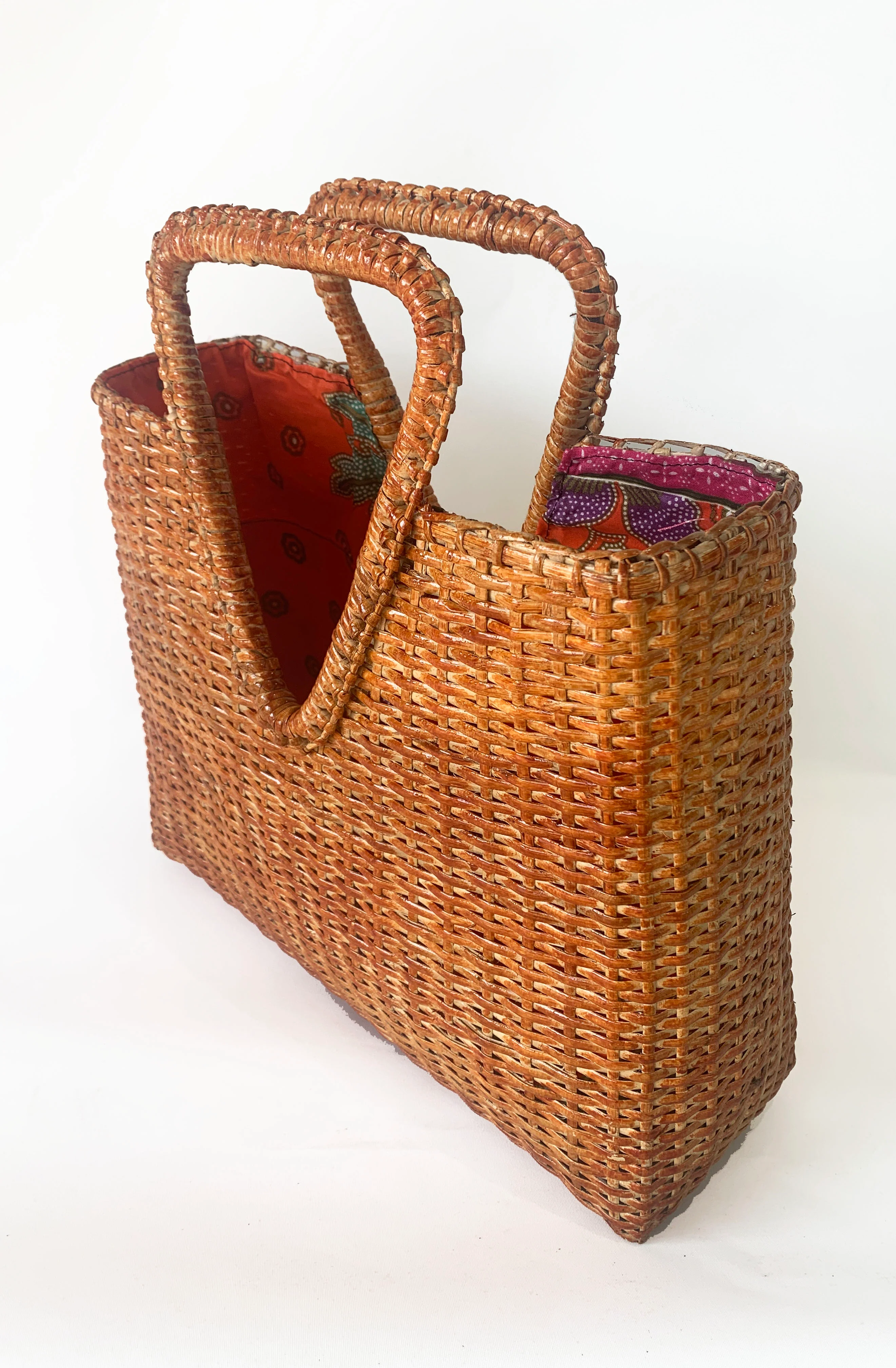 Vintage Basket Handbag - Image 3